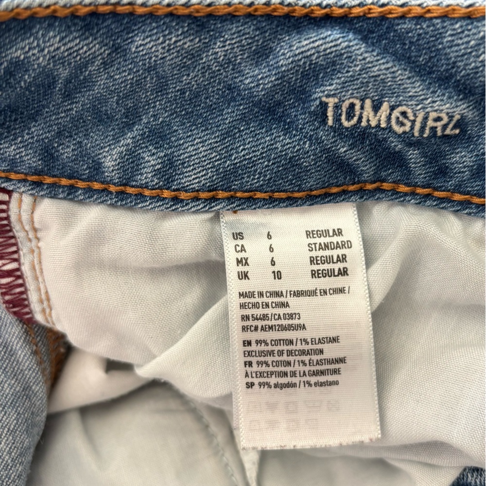 American Eagle Outfitters Ripped Blue Boyfriend Jeans - Picture 6 of 8